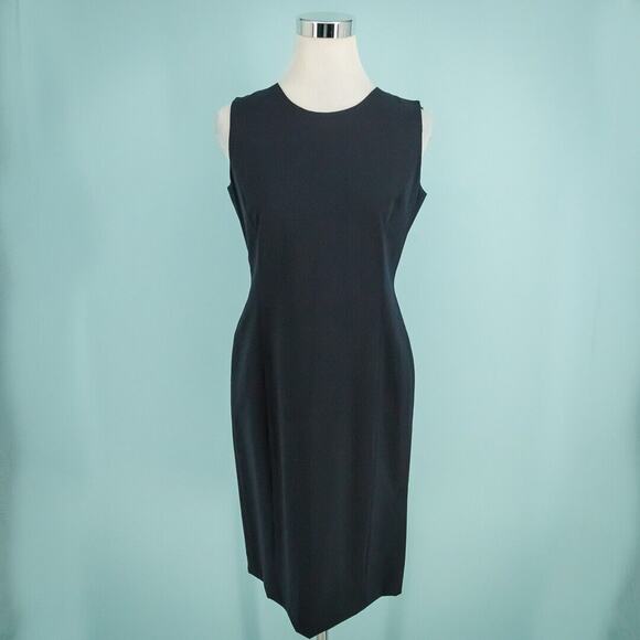 Lafayette 148 New York Dresses & Skirts - Lafayette 148 New York Size 4 Blue Stretch Wool Sleeveless Sheath Career Dress
